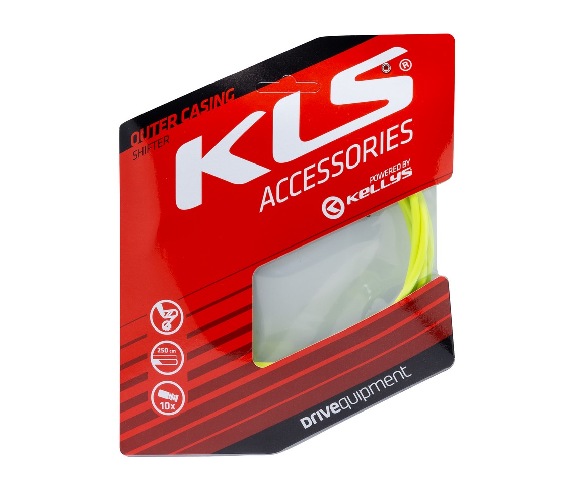Pancerz linki przerzutki KLS 250 cm, lime yellow, 1pc