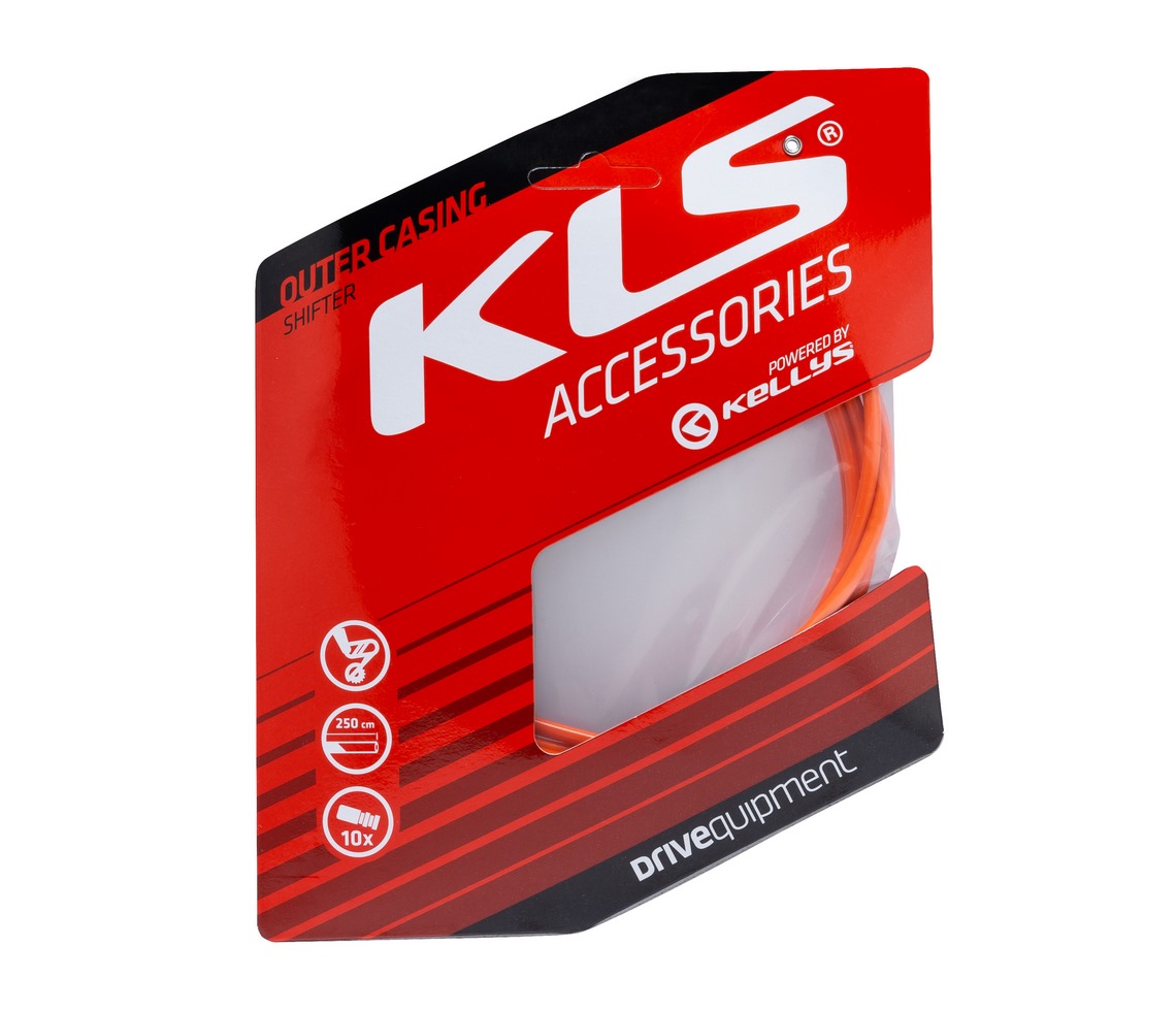 Pancerz linki przerzutki KLS 250 cm, orange, 1pc