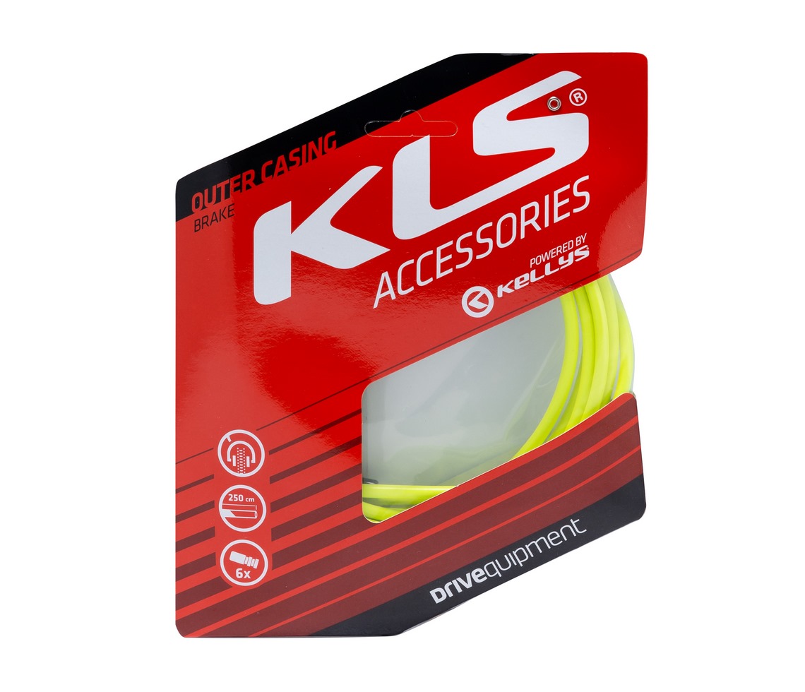 Pancerz hamulcowy KLS 250 cm, lime yellow, 1pc