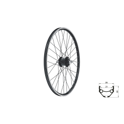 Koło przednie KLS DRAFT Dynamo V-brake, 26", black