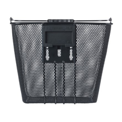 Kosz na kierownicę BASIL BILBAO KF, KF System (bez uchwytu), mocowanie przenośne, stalowy czarny (NEW)