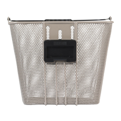 Kosz na kierownicę BASIL BILBAO KF, KF System (bez uchwytu), mocowanie przenośne, stalowy nude metallic (NEW)