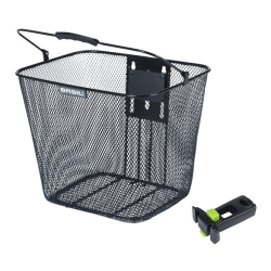 Kosz na kierownicę BASIL BILBAO KF+AHEAD-STEMHOLDER KF, KF System (ze wspornikiem), mocowanie przenośne, stalowy czarny