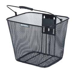 Kosz na kierownicę BASIL BILBAO BE, BasEasy System (ze wspornikiem 70182), mocowanie przenośne, stalowy czarny (NEW)