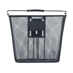 Kosz na kierownicę BASIL BILBAO BE, BasEasy System (ze wspornikiem 70182), mocowanie przenośne, stalowy czarny (NEW)