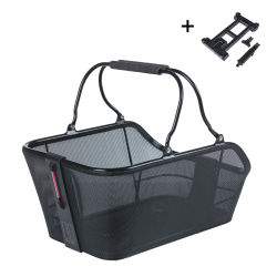 Kosz tylny na bagażnik BASIL CENTO TECH FIBER NORDLICHT MIK, MIK System (ready to go) alumninium solid black (WYPRZEDAŻ