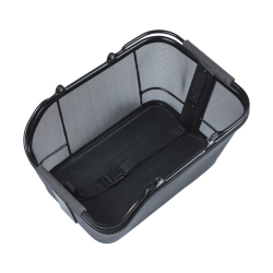 Kosz tylny na bagażnik BASIL CENTO TECH FIBER NORDLICHT MIK, MIK System (ready to go) alumninium solid black (WYPRZEDAŻ -50%)