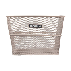 Kosz tylny na bagażnik BASIL CENTO FLOWER FM, FIXED MOUNTED, mocowanie stałe, stalowy nude metallic (NEW).