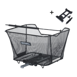 Kosz tylny na bagażnik BASIL LESTO MIK, MIK System (ready to go), stalowy czarny (NEW)