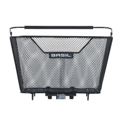 Kosz tylny na bagażnik BASIL LESTO MIK, MIK System (ready to go), stalowy czarny (NEW)