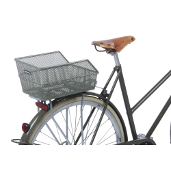 Kosz tylny na bagażnik BASIL CENTO S FM, FIXED MOUNTED, mocowanie stałe, stalowy olive green (NEW)