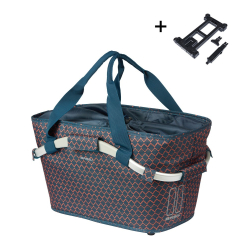 Kosz tylny na bagażnik BASIL FLAIR CARRY ALL REAR BASKET MIK, MIK z adapterem do mocowania (ready to go), 22L, Wodoodpor