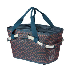 Kosz tylny na bagażnik BASIL FLAIR CARRY ALL REAR BASKET MIK, MIK z adapterem do mocowania (ready to go), 22L, Wodoodporna, Navy (NEW)