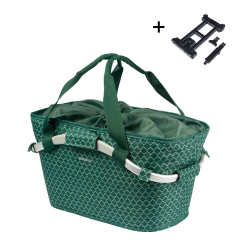 Kosz tylny na bagażnik BASIL FLAIR CARRY ALL REAR BASKET MIK, MIK z adapterem do mocowania (ready to go), 22L, Wodoodpor