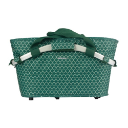 Kosz tylny na bagażnik BASIL FLAIR CARRY ALL REAR BASKET MIK, MIK z adapterem do mocowania (ready to go), 22L, Wodoodporna, Green (NEW)