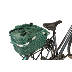 Kosz tylny na bagażnik BASIL FLAIR CARRY ALL REAR BASKET MIK, MIK z adapterem do mocowania (ready to go), 22L, Wodoodporna, Green (NEW)