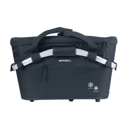 Kosz tylny na bagażnik BASIL CLASSIC CARRY ALL ISO COOL SYSTEM, MIK z adapterem do mocowania (ready to go), Adapter Plate 2.0 (blokada), izolowany do
