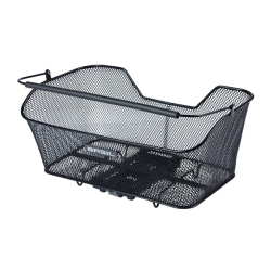 Kosz tylny na bagażnik BASIL BASE XL REAR BASKET, MIK z adapterem do mocowania (ready to go), Stalowy, Black (Eco Bottom) (WYPRZEDAŻ -50%)