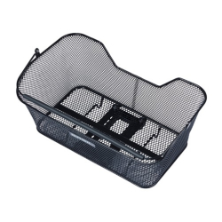 Kosz tylny na bagażnik BASIL BASE XL REAR BASKET, MIK z adapterem do mocowania (ready to go), Stalowy, Black (Eco Bottom) (WYPRZEDAŻ -50%)