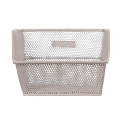 Kosz tylny na bagażnik BASIL CENTO S FM, FIXED MOUNTED, mocowanie stałe, stalowy nude metallic (NEW).