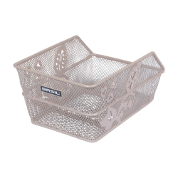 Kosz tylny na bagażnik BASIL CENTO FLOWER S FM, FIXED MOUNTED, mocowanie stałe, stalowy nude metallic (NEW).