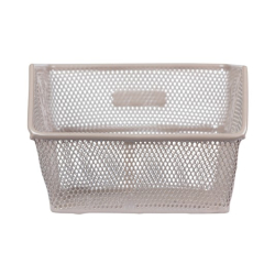 Kosz tylny na bagażnik BASIL CENTO FLOWER S FM, FIXED MOUNTED, mocowanie stałe, stalowy nude metallic (NEW).