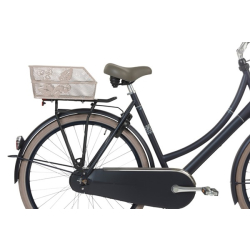 Kosz tylny na bagażnik BASIL CENTO FLOWER S FM, FIXED MOUNTED, mocowanie stałe, stalowy nude metallic (NEW).