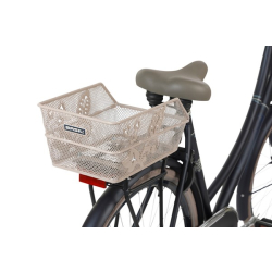 Kosz tylny na bagażnik BASIL CENTO FLOWER S FM, FIXED MOUNTED, mocowanie stałe, stalowy nude metallic (NEW).