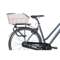 Kosz tylny na bagażnik BASIL CENTO MIK, MIK System (ready to go), Adaptor Plate 2.0 (blokada), stalowy nude metallic (NEW).