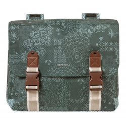 Sakwa miejska podwójna BASIL BOHEME DOUBLE BAG 35L, mocowanie na paski, wodoodporny poliester, forest green (NEW)