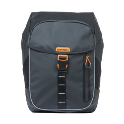 Sakwa pojedyncza BASIL MILES TARPAULIN DAYPACK 17L, Hook On System, 100% wodoodporna black orange (NEW)
