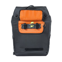 Sakwa pojedyncza BASIL MILES TARPAULIN DAYPACK 17L, Hook On System, 100% wodoodporna black orange (NEW)
