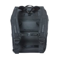 Sakwa pojedyncza BASIL MILES TARPAULIN DAYPACK 17L, Hook On System, 100% wodoodporna black orange (NEW)