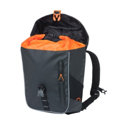 Sakwa pojedyncza BASIL MILES TARPAULIN DAYPACK 17L, Hook On System, 100% wodoodporna black orange (NEW)