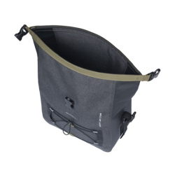Torba na bagażnik BASIL NAVIGATOR STORM, MIK z adapterem do mocowania (ready to go), 13L, Wodoodporna, Czarna (NEW)