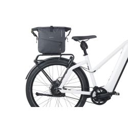 Torba na bagażnik BASIL NAVIGATOR STORM, MIK z adapterem do mocowania (ready to go), 13L, Wodoodporna, Czarna (NEW)