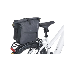 Torba na bagażnik BASIL NAVIGATOR STORM, MIK z adapterem do mocowania (ready to go), 13L, Wodoodporna, Czarna (NEW)