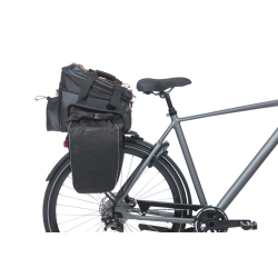 Torba na bagażnik BASIL MILES TARPAULIN TRUNKBAG XL PRO MIK 9-36L, MIK System (ready to go), 100% wodoodporna black orange (NEW)