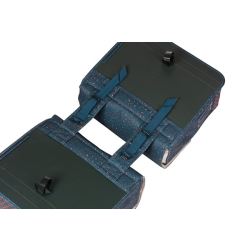 Sakwa podwójna BASIL FLAIR DOUBLE BICYCLE BAG, Universal Bridge System, 35L, Wodoodporna, Navy (NEW)