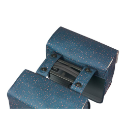 Sakwa podwójna BASIL FLAIR DOUBLE BICYCLE BAG MIK, MIK z adapterem do mocowania (ready to go), 35L, Wodoodporna, Navy (NEW)