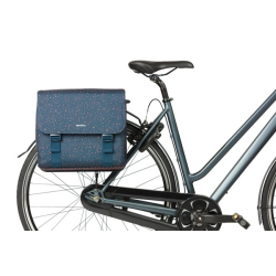 Sakwa podwójna BASIL FLAIR DOUBLE BICYCLE BAG MIK, MIK z adapterem do mocowania (ready to go), 35L, Wodoodporna, Navy (NEW)