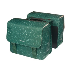 Sakwa podwójna BASIL FLAIR DOUBLE BICYCLE BAG MIK, MIK z adapterem do mocowania (ready to go), 35L, Wodoodporna, Green (NEW)