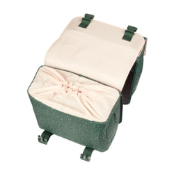 Sakwa podwójna BASIL FLAIR DOUBLE BICYCLE BAG MIK, MIK z adapterem do mocowania (ready to go), 35L, Wodoodporna, Green (NEW)