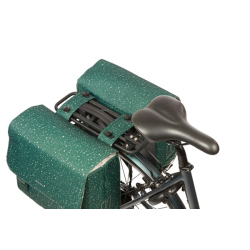 Sakwa podwójna BASIL FLAIR DOUBLE BICYCLE BAG MIK, MIK z adapterem do mocowania (ready to go), 35L, Wodoodporna, Green (NEW)