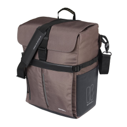 Sakwa pojedyncza BASIL MOVE COMMUTER BICYCLE BAG, MIK HOOKS, 15L, Wodoodporna, Brown (NEW)