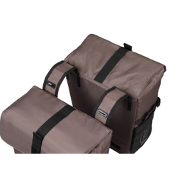 Sakwa podwójna BASIL MOVE DOUBLE BICYCLE BAG, UNIVERSAL BRIDGE, 30L, Wodoodporna, Brown (NEW)