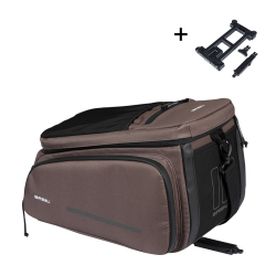 Torba na bagażnik BASIL MOVE TRUNK BAG, MIK z adapterem do mocowania (ready to go), 10-26L, Wodoodporna, Brown (NEW)