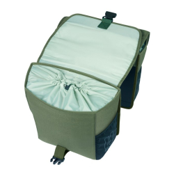 Sakwa podwójna BASIL GO DOUBLE BAG MIK 32L MIK System (ready to go) dark green (WYPRZEDAŻ -50%)