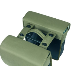 Sakwa podwójna BASIL GO DOUBLE BAG MIK 32L MIK System (ready to go) dark green (WYPRZEDAŻ -50%)