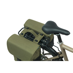 Sakwa podwójna BASIL GO DOUBLE BAG MIK 32L MIK System (ready to go) dark green (WYPRZEDAŻ -50%)